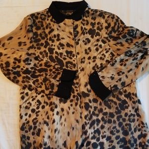 Zara leopard button down